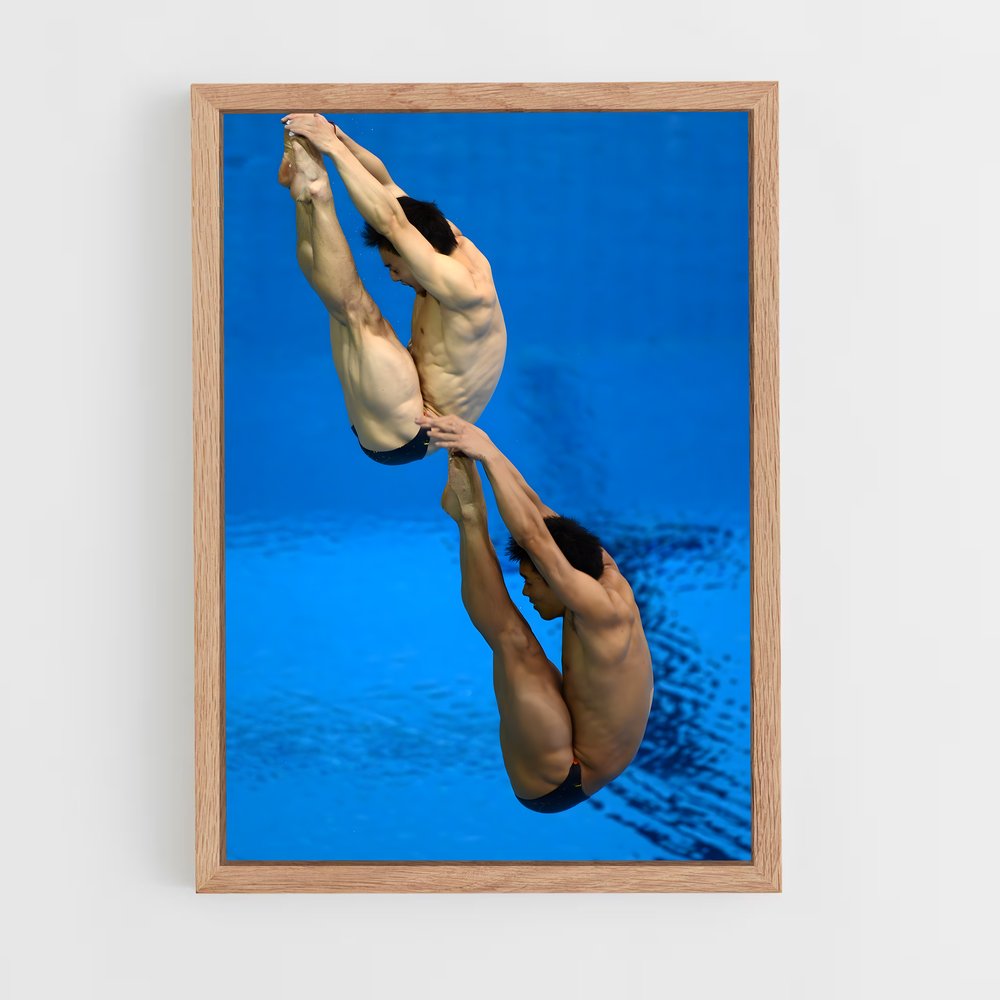 Poster Plongée Synchronisée – affiche Plongeon synchronisé (vue 4)